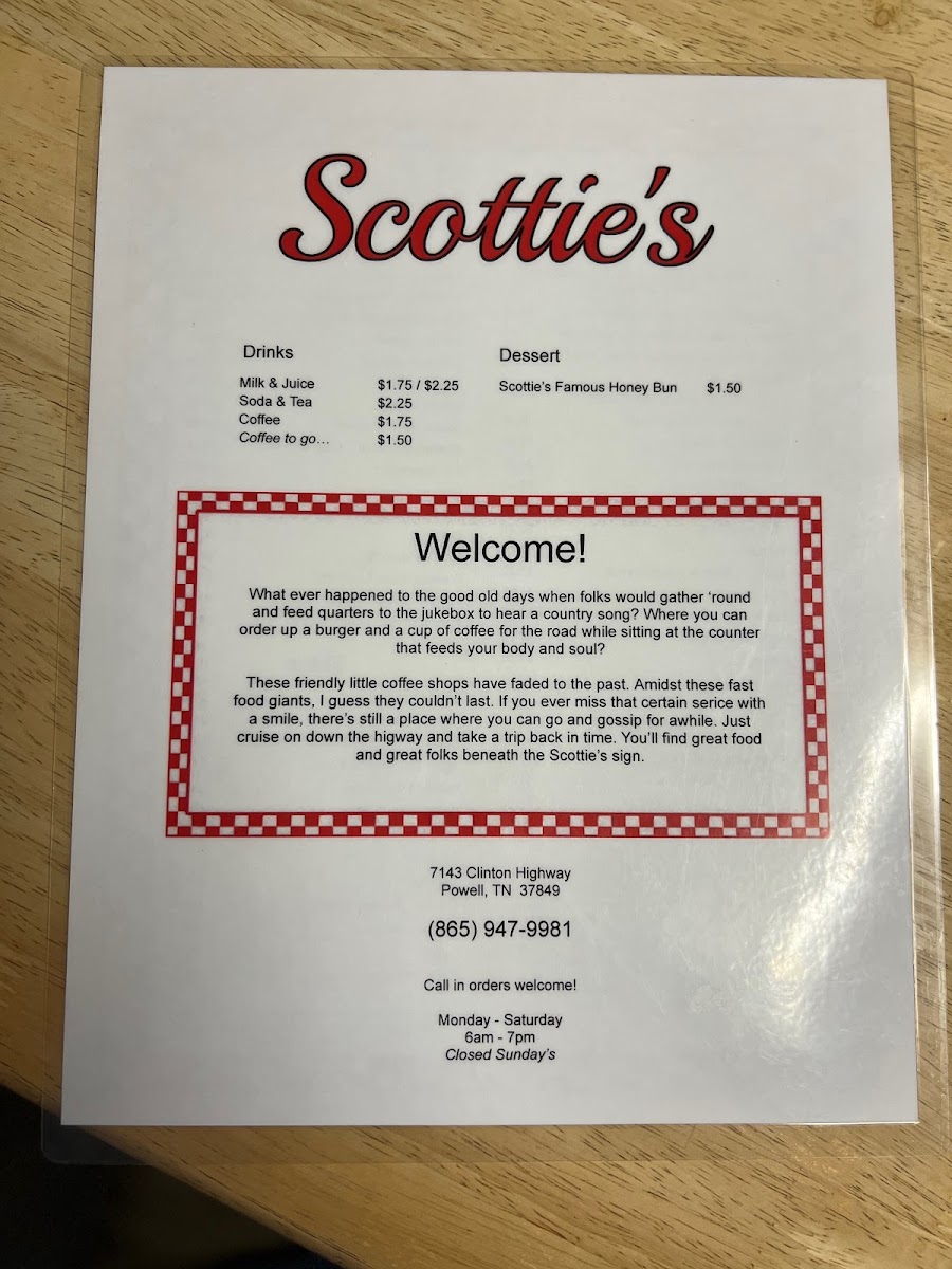 Scotties of Powell Menu - Image 2